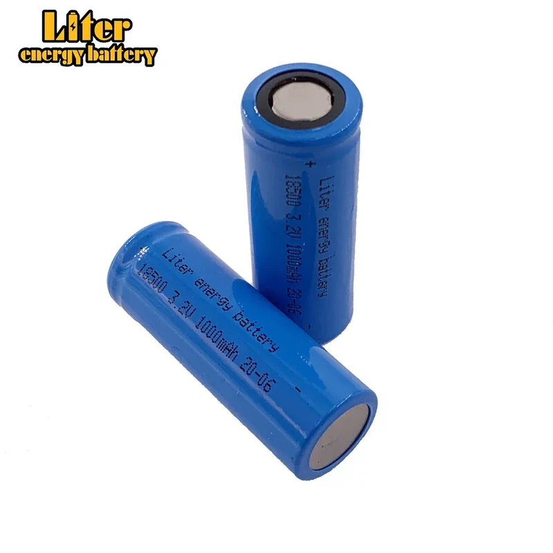 3.2V LFR 18500 LiFePO4 battery 1000mah rechargeable cell for Solar Led Light and speaker