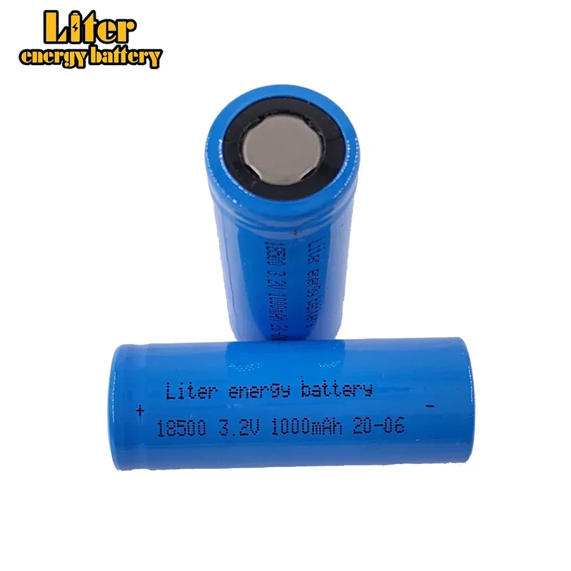3.2V LFR 18500 LiFePO4 battery 1000mah rechargeable cell for Solar Led Light and speaker