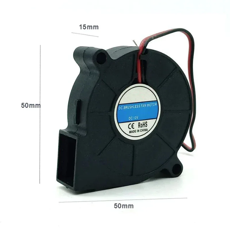 Blower Turbin Fan Motor 12V 5CM 50X50x15mm Silent Cooler CPU GPU VGA Cooling Fan Heat Dissipation DC Brushless Motor Fan