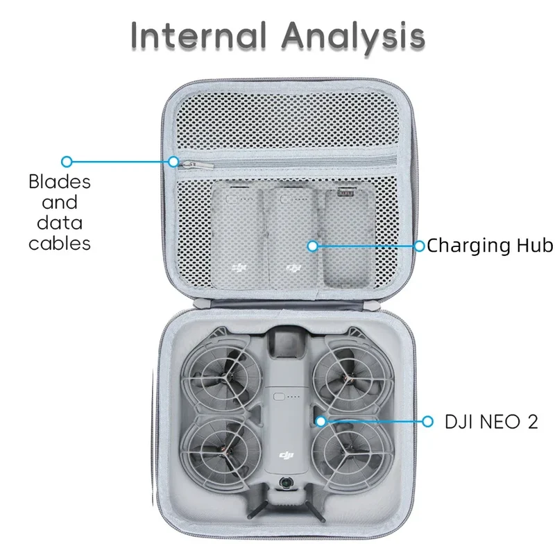 Carrying Shockproof Case For DJI NEO 2 Case Portable Storage Bag For DJI Neo 2 Drone Remote Accessories