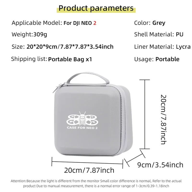 Carrying Shockproof Case For DJI NEO 2 Case Portable Storage Bag For DJI Neo 2 Drone Remote Accessories