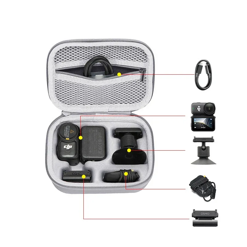 Mini Storage Bag for DJI OSMO NANO Travel Waterproof Protective Carrying Case PU Handbag Box for DJI Osmo Nano Accessories