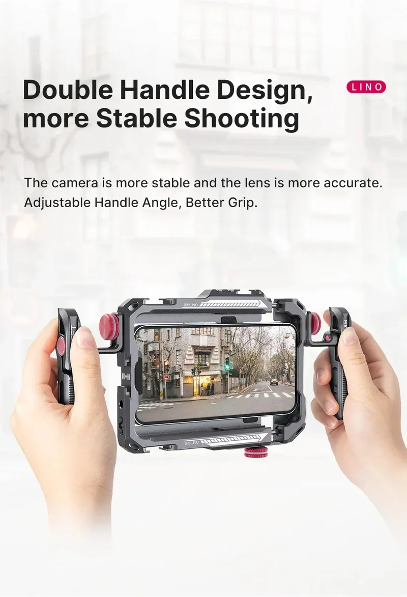 Ulanzi Lino Cage for iPhone 16 15 14 13 X XR XS Max Mini/Pro/Pro Max Smartphone Handle Grip Phone Smartphone Vlog Video