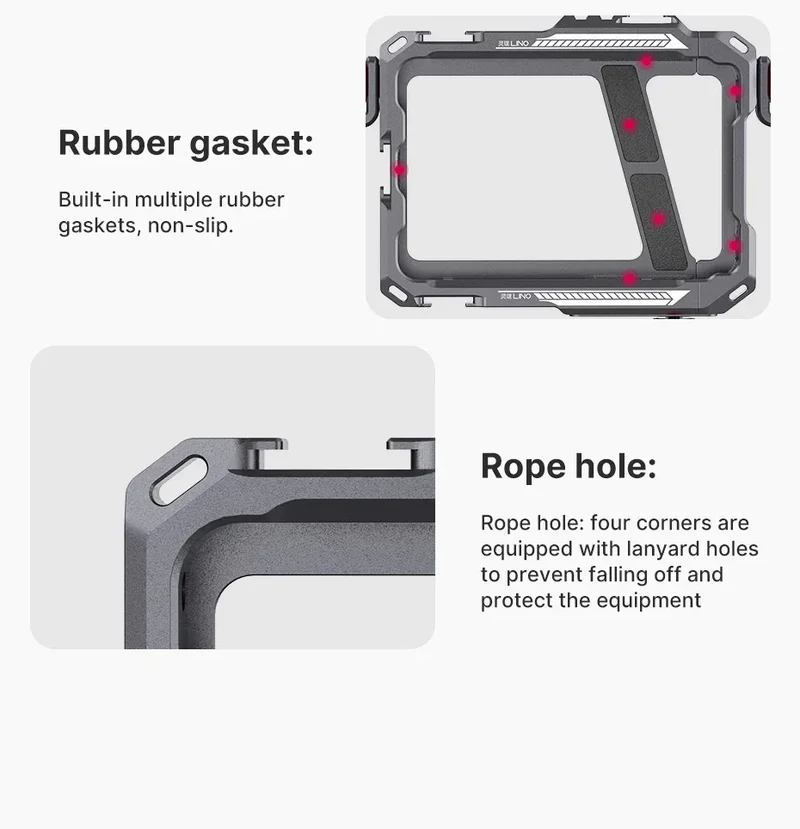 Ulanzi Lino Cage for iPhone 16 15 14 13 X XR XS Max Mini/Pro/Pro Max Smartphone Handle Grip Phone Smartphone Vlog Video