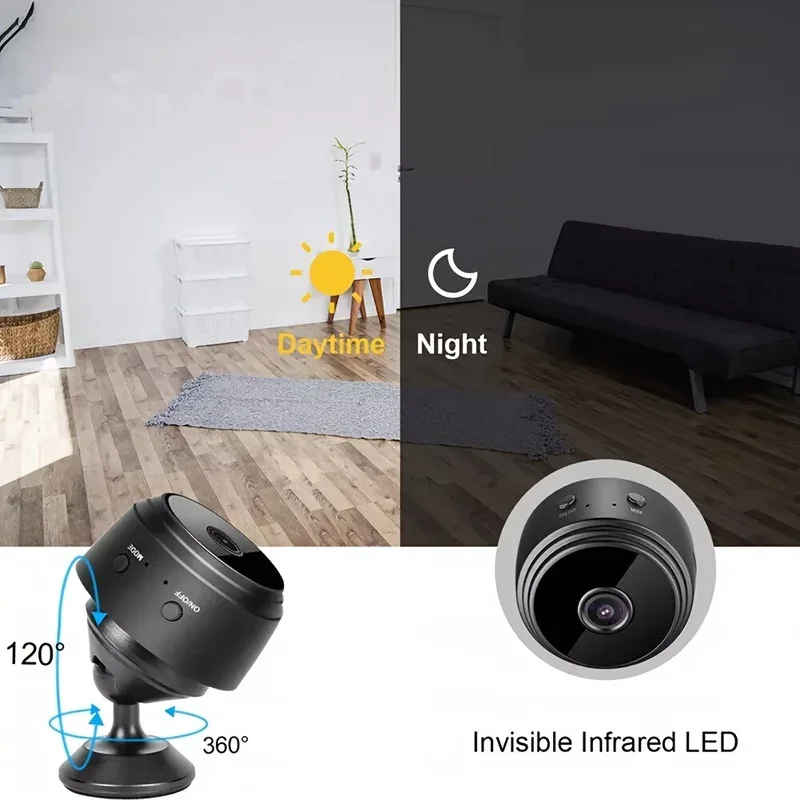 1/4pcs Mini Wireless Camera WiFi Hidden Camera Motion Detection, And Home Security for Indoor Outdoor Pet Monitoring USB Powered