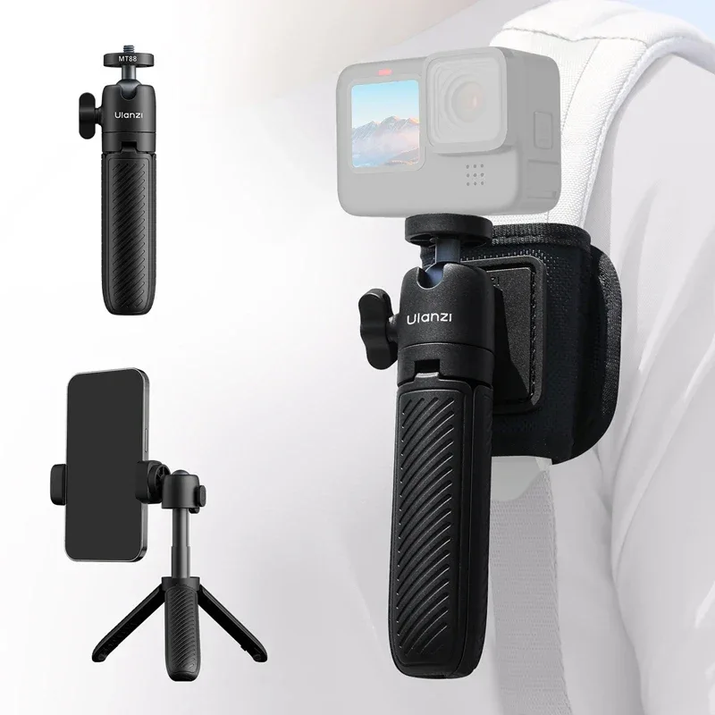 Ulanzi MT88 ClipMate Tripod Backpack Clip Selfie Stick Mode Extendable Tripod Mode Travel Photography Livestreaming Vlog Shots