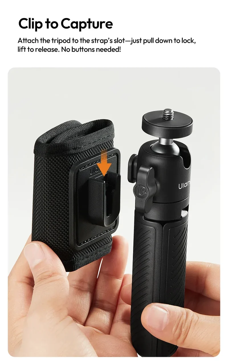 Ulanzi MT88 ClipMate Tripod Backpack Clip Selfie Stick Mode Extendable Tripod Mode Travel Photography Livestreaming Vlog Shots