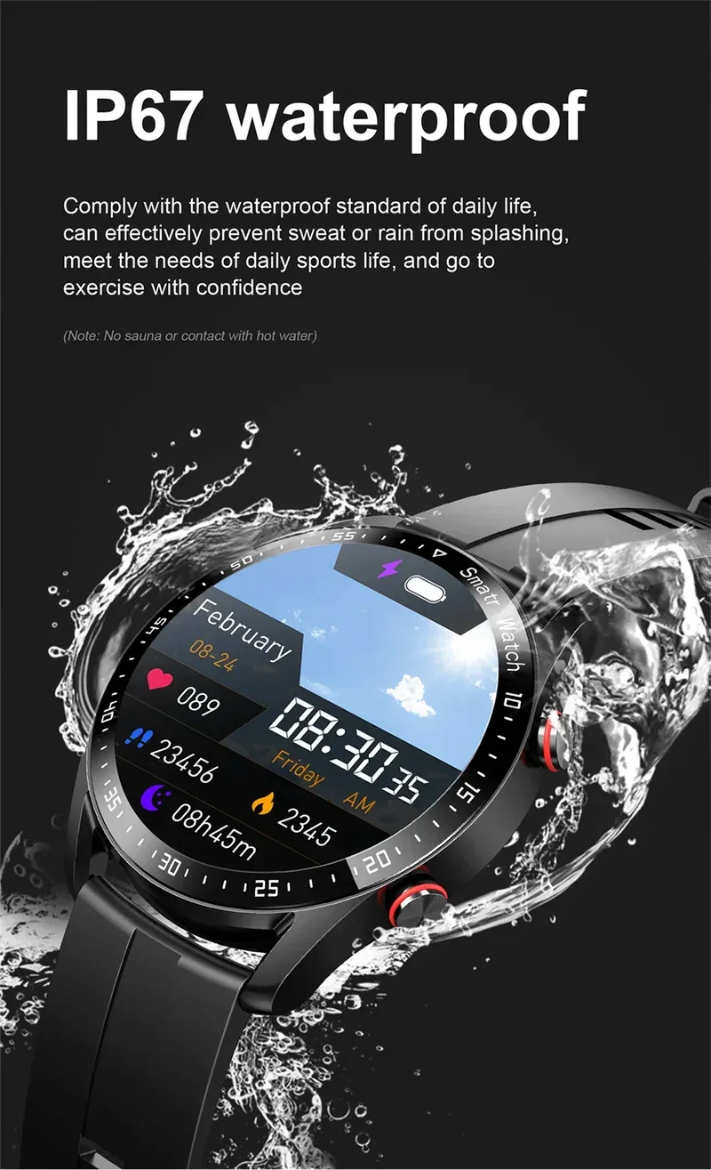 2026 New Voice Call Smart Watch Men GT Series HD AMOLED Screen Heart Rate Sports Watch ECG+PPG Health Smartwatch For Android IOS