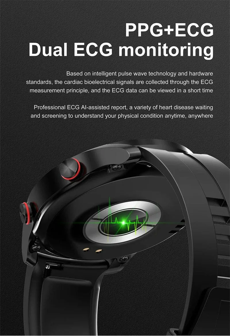 2026 New Voice Call Smart Watch Men GT Series HD AMOLED Screen Heart Rate Sports Watch ECG+PPG Health Smartwatch For Android IOS