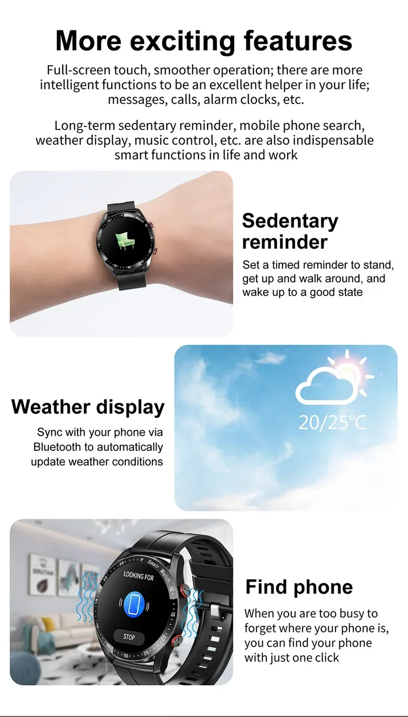 2026 New Voice Call Smart Watch Men GT Series HD AMOLED Screen Heart Rate Sports Watch ECG+PPG Health Smartwatch For Android IOS