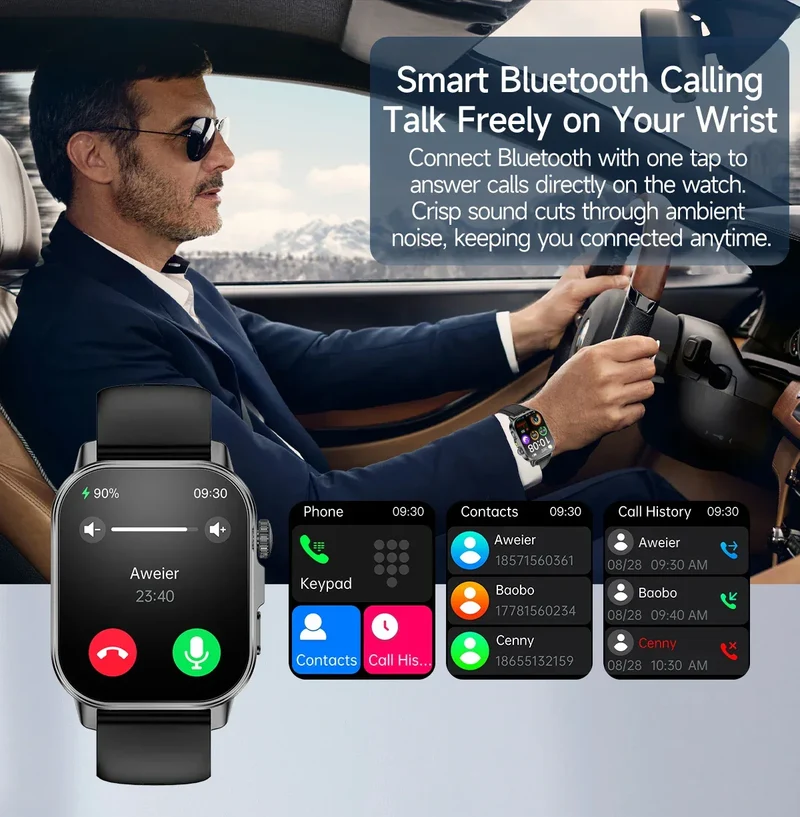 2026 New Health Smart Watch Precise Measurement ECG+PPG Blood Pressure Uric Acid Body Fat Analysis call SmartWatch For Men Women