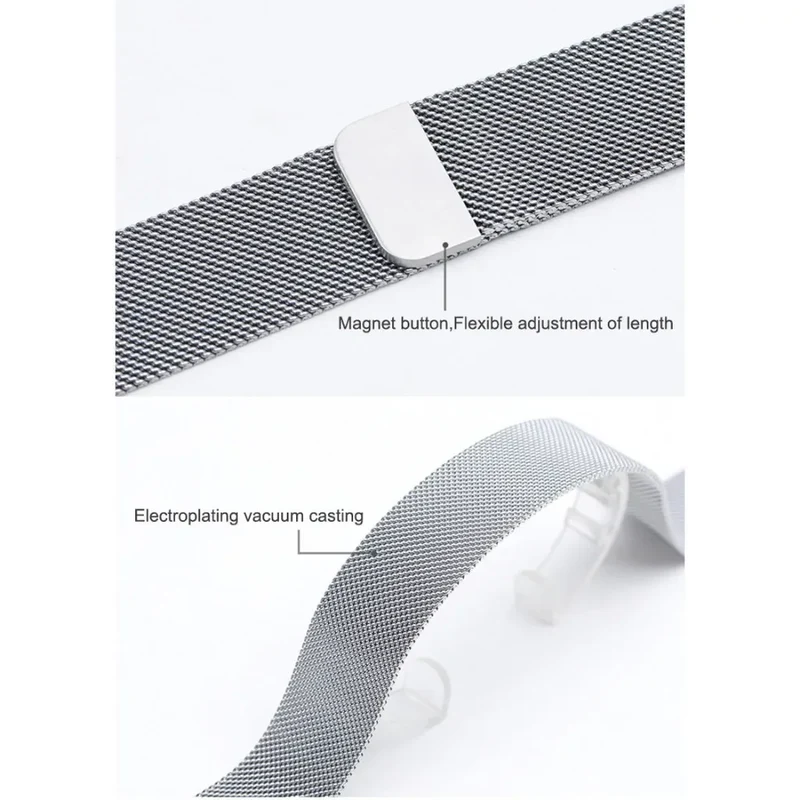 Milanese Strap For Garmin Vivoactive 6 5 4 4s 3 Venu 2 2Plus 2s 3 3s Venu4 SQ 2 Music 18 20 22mm Stainless Steel SmartWatch Band