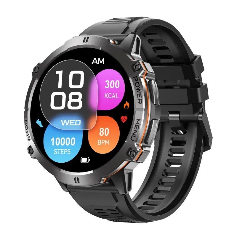 BWSMRIG New Men Smart Watch IP68 Waterproof Bluetooth call Heart Rate Sleep Monitoring Sport Fitness Smartwatch for Android IOS