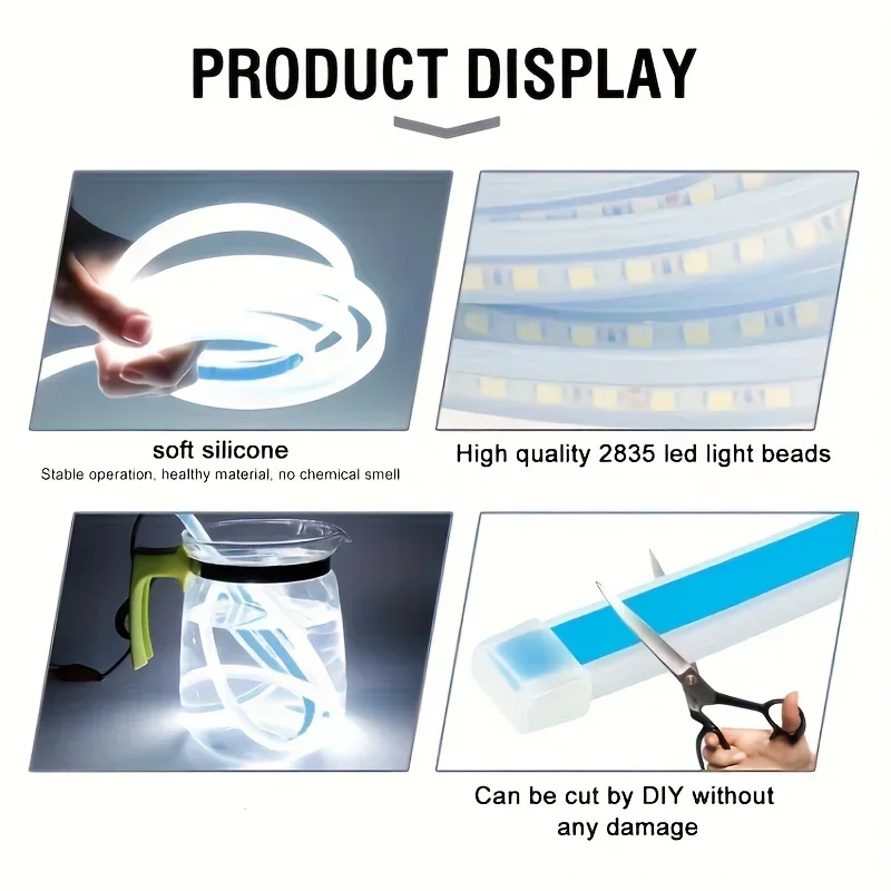 LED Daytime Running Light Starting Car Hood Door Decorative Lights DRL Auto Engine Hood Guide Decorative Ambient Lamp 12V
