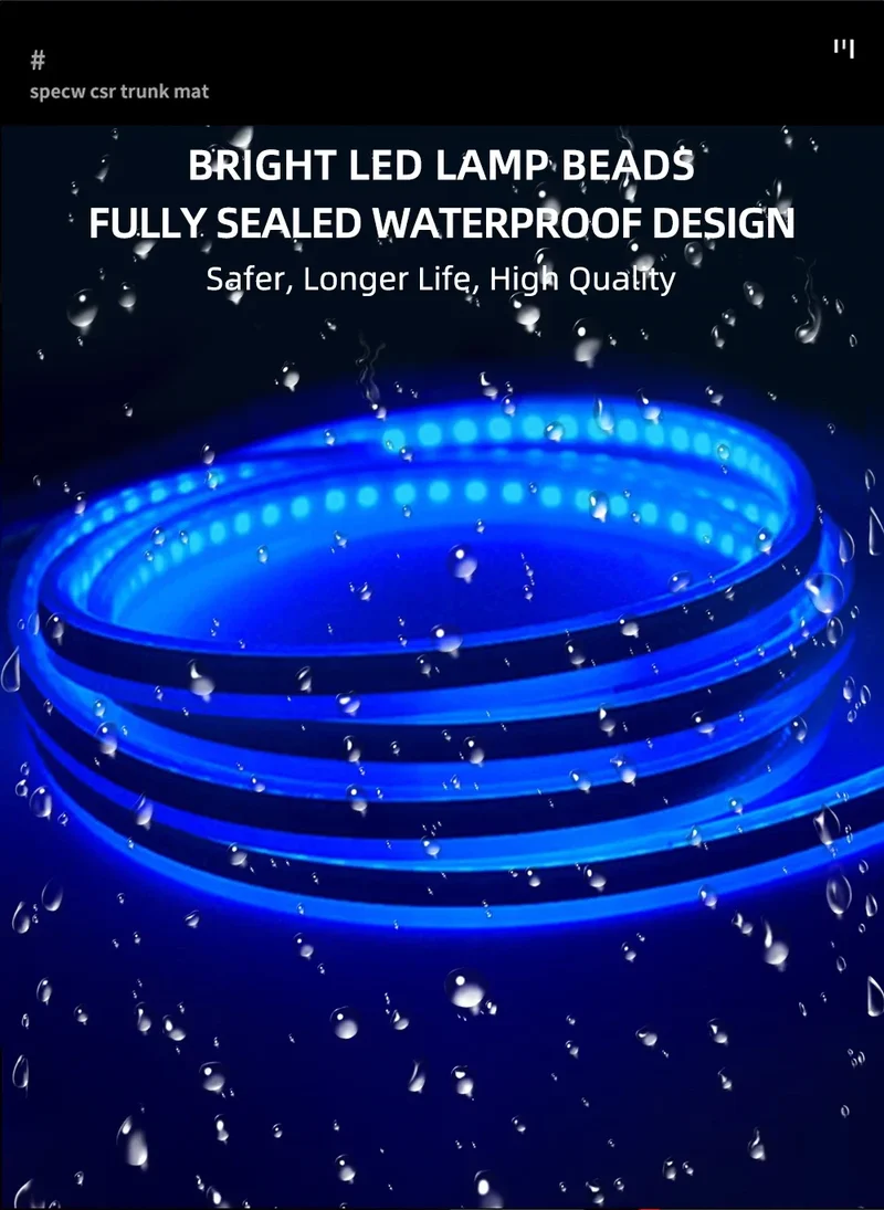 LED Daytime Running Light Starting Car Hood Door Decorative Lights DRL Auto Engine Hood Guide Decorative Ambient Lamp 12V