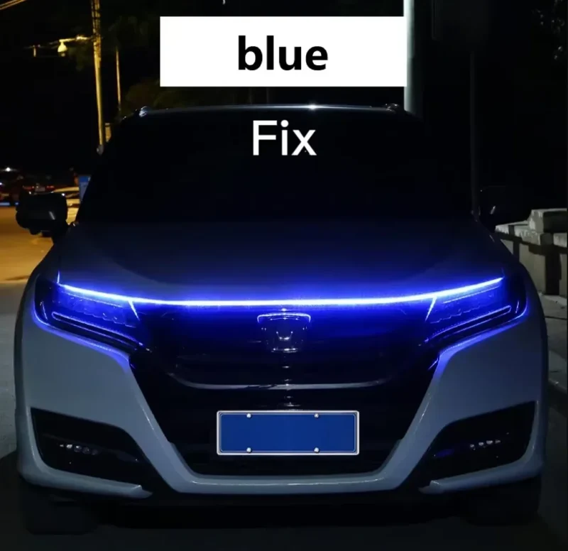 LED Daytime Running Light Starting Car Hood Door Decorative Lights DRL Auto Engine Hood Guide Decorative Ambient Lamp 12V