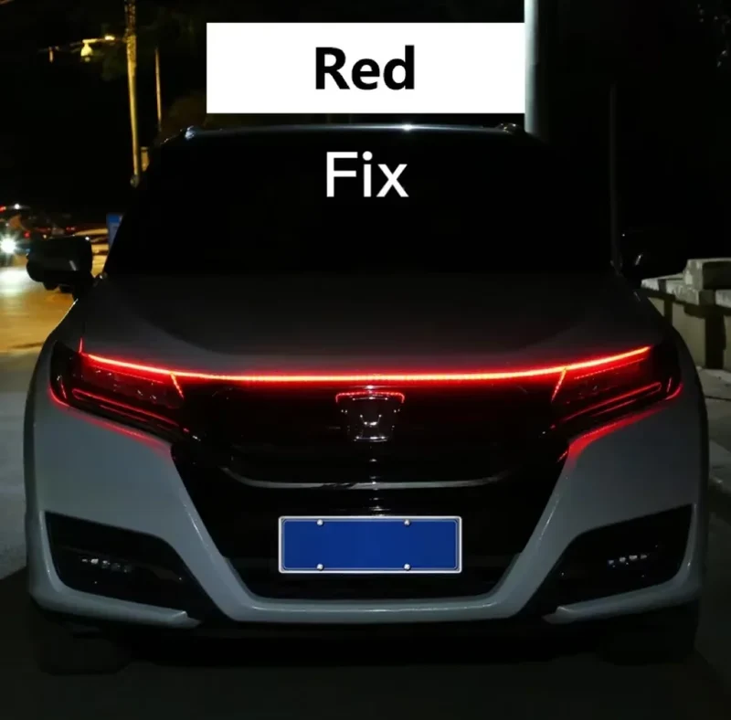LED Daytime Running Light Starting Car Hood Door Decorative Lights DRL Auto Engine Hood Guide Decorative Ambient Lamp 12V