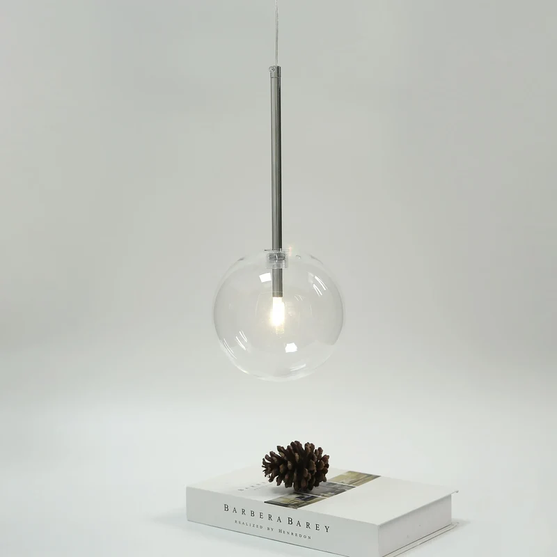 Nordic Modern Pendant Lights Creative Bubble Glass Ball Hanging Lamp for Living Room Bedroom Kitchen Lustre Suspension luminaire