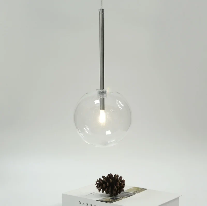 Nordic Modern Pendant Lights Creative Bubble Glass Ball Hanging Lamp for Living Room Bedroom Kitchen Lustre Suspension luminaire