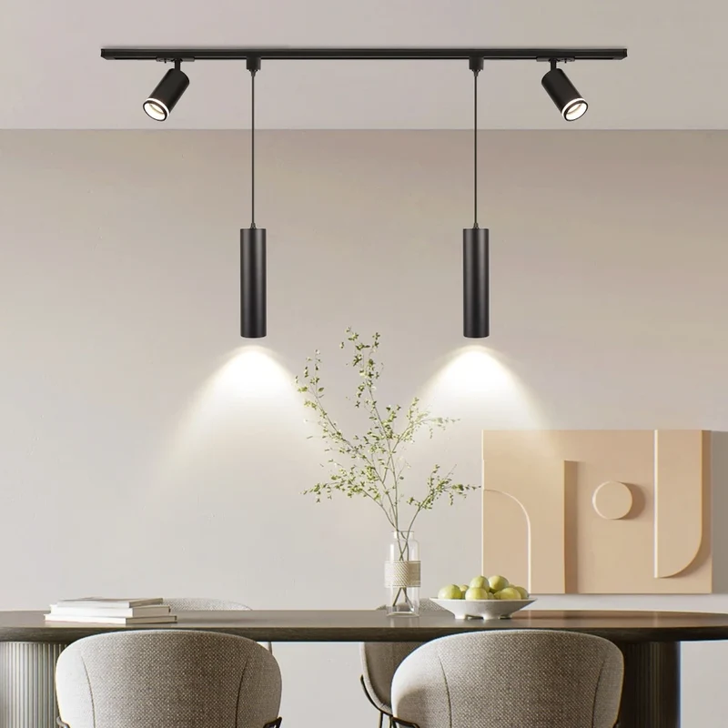 Led Track Light GU10 Spotlight 110V 220V Track Pendant Indoor for Home Decor Kitchen Bedroom Ceiling Lamp Fixture Track Lighting