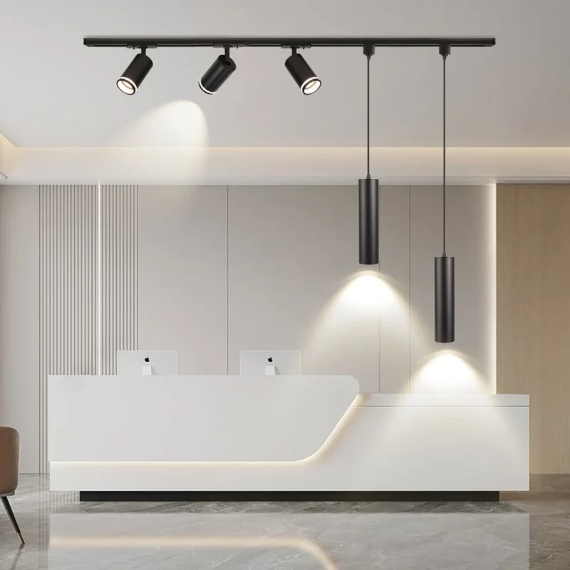Led Track Light GU10 Spotlight 110V 220V Track Pendant Indoor for Home Decor Kitchen Bedroom Ceiling Lamp Fixture Track Lighting
