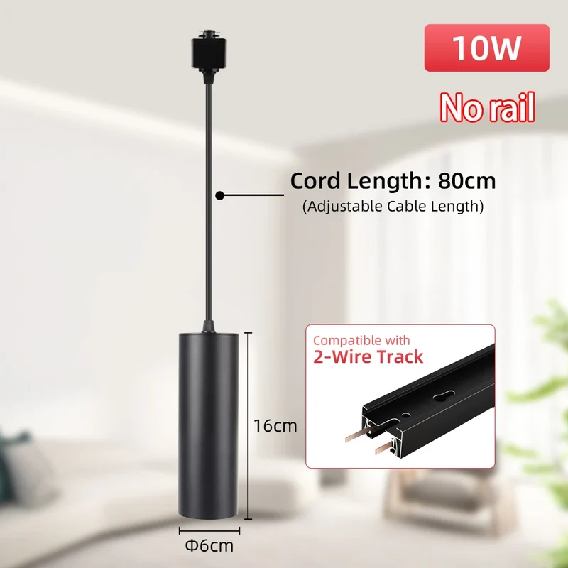 Led Track Light GU10 Spotlight 110V 220V Track Pendant Indoor for Home Decor Kitchen Bedroom Ceiling Lamp Fixture Track Lighting