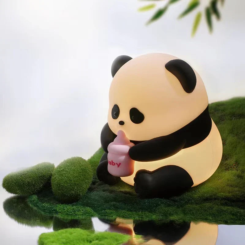 Cute Axolotl Night Light Silicone Nursery Sleeping Lamp Touch Control Nightlights USB Rechargeable Table Lamp for Baby Child