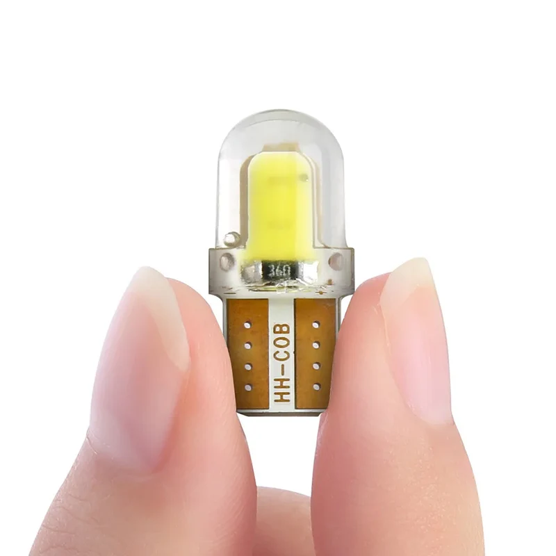 10Pcs T10 W5W BULB LED Car License Plate Lamp COB T10 LED Canbus Clearance Lamp Led Parking Bulb Car Interior Reading Light