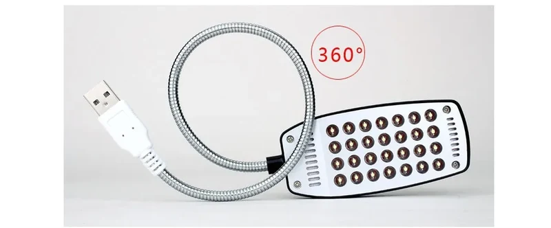 MeeToo 28LEDs reading lamp LED USB Book light Ultra Bright Flexible 4 Colors for Laptop Notebook PC Computer 1Pcs New Arrival