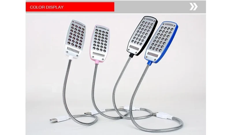 MeeToo 28LEDs reading lamp LED USB Book light Ultra Bright Flexible 4 Colors for Laptop Notebook PC Computer 1Pcs New Arrival