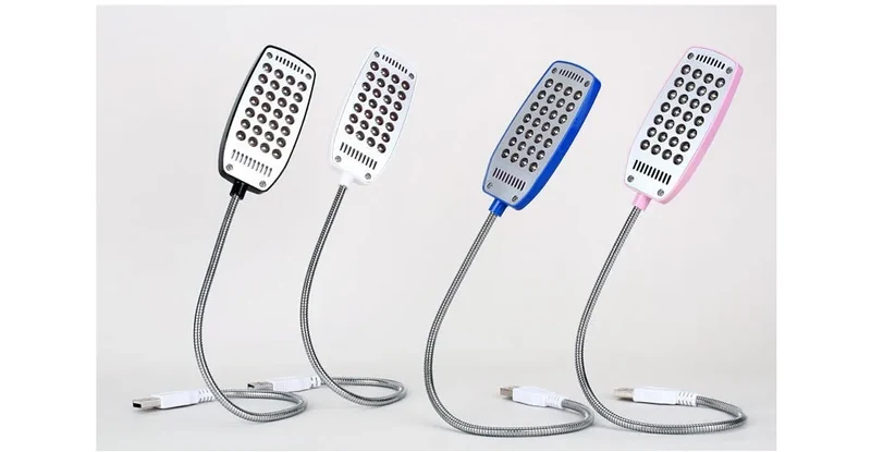 MeeToo 28LEDs reading lamp LED USB Book light Ultra Bright Flexible 4 Colors for Laptop Notebook PC Computer 1Pcs New Arrival
