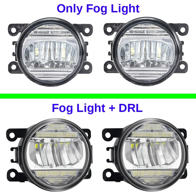 2IN1 Car Canbus LED Fog Light Accessories with Daytime Running Lamp DRL H11 For Citroen Jumper Jumpy 290 295 2015-2024