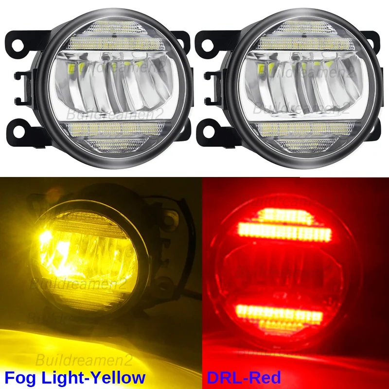 2IN1 Car Canbus LED Fog Light Accessories with Daytime Running Lamp DRL H11 For Citroen Jumper Jumpy 290 295 2015-2024