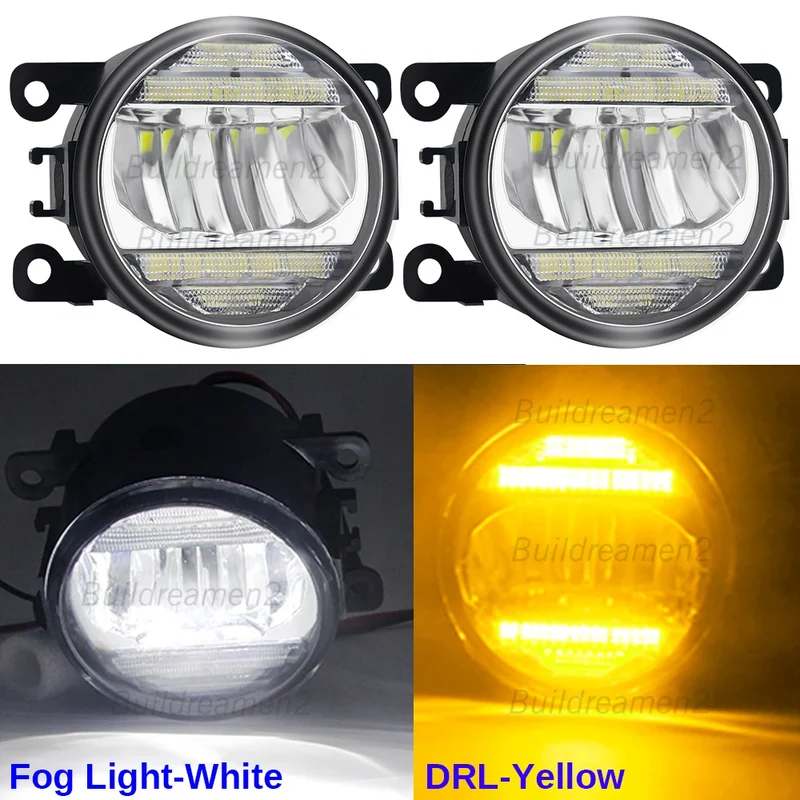 2IN1 Car Canbus LED Fog Light Accessories with Daytime Running Lamp DRL H11 For Citroen Jumper Jumpy 290 295 2015-2024