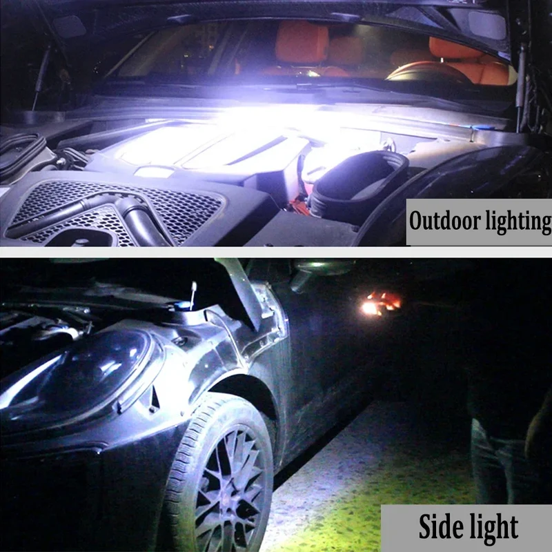 LED work light with magnet lighting maintenance flashlight Car Garage Lamp Mechanic charging COB car maintenance light with hook
