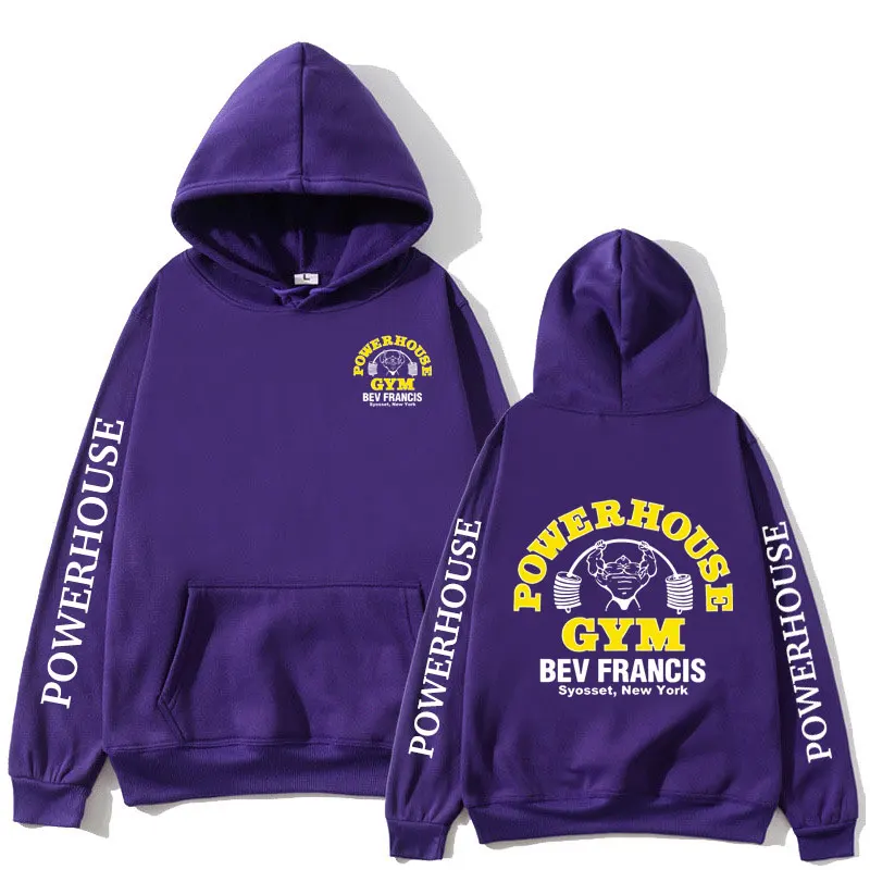 Funny Powerhouse Gym Hoodie Harajuku Men's Oversized Long Sleeve Sweatshirt Geek Fitness Hoody Tracksuit Gothic Streetwear Tops