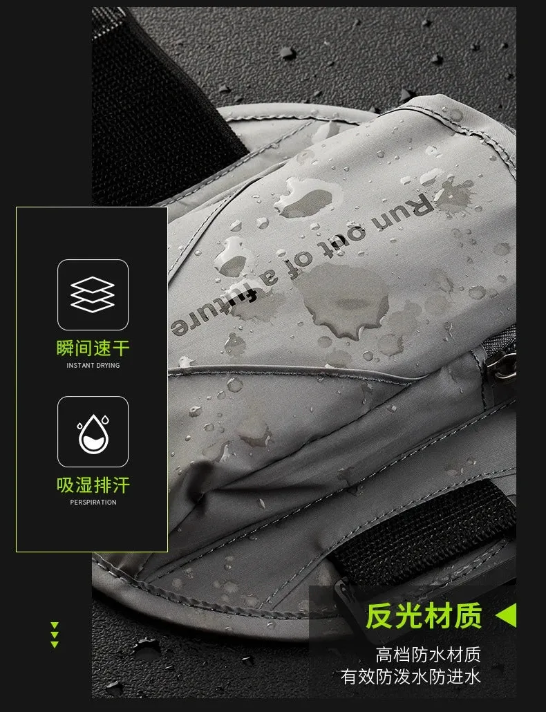 Outdoor Sports Running Fitness Mobile Phone Arm Bag Night Running Reflective Safety Wrist Bag Men and Women 6.5-Inch