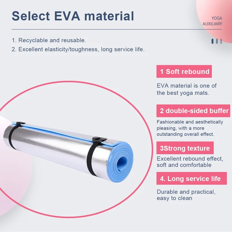 6-10mm Thick EVA Yoga Mat Moisture-proof Outdoor Non-Slip Durable Camping Picnic Mat Exercise Gym Fitness Workout Yoga Mat