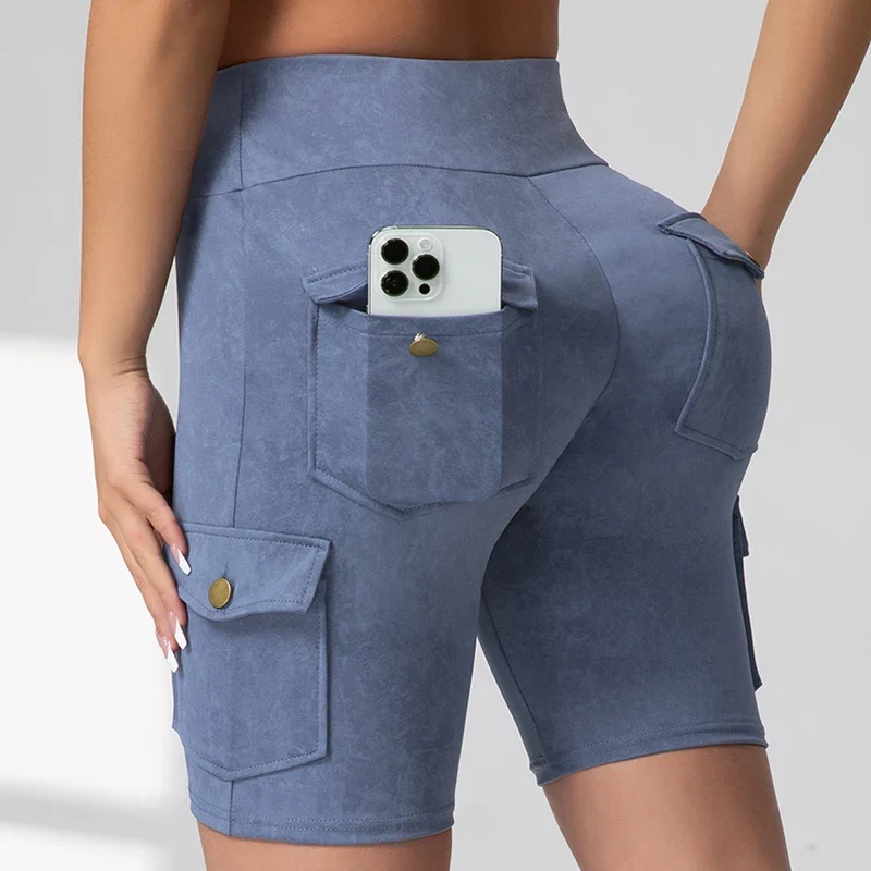 1/3 PCS Washed Print Work Pocket Women Leggings Elastic Butt Lifting Fitness Tights 2025 New Athletic Pants Fashion Streetwear