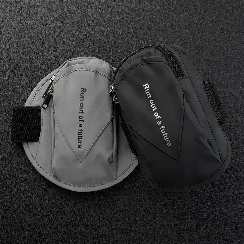 Outdoor Sports Running Fitness Mobile Phone Arm Bag Night Running Reflective Safety Wrist Bag Men and Women 6.5-Inch