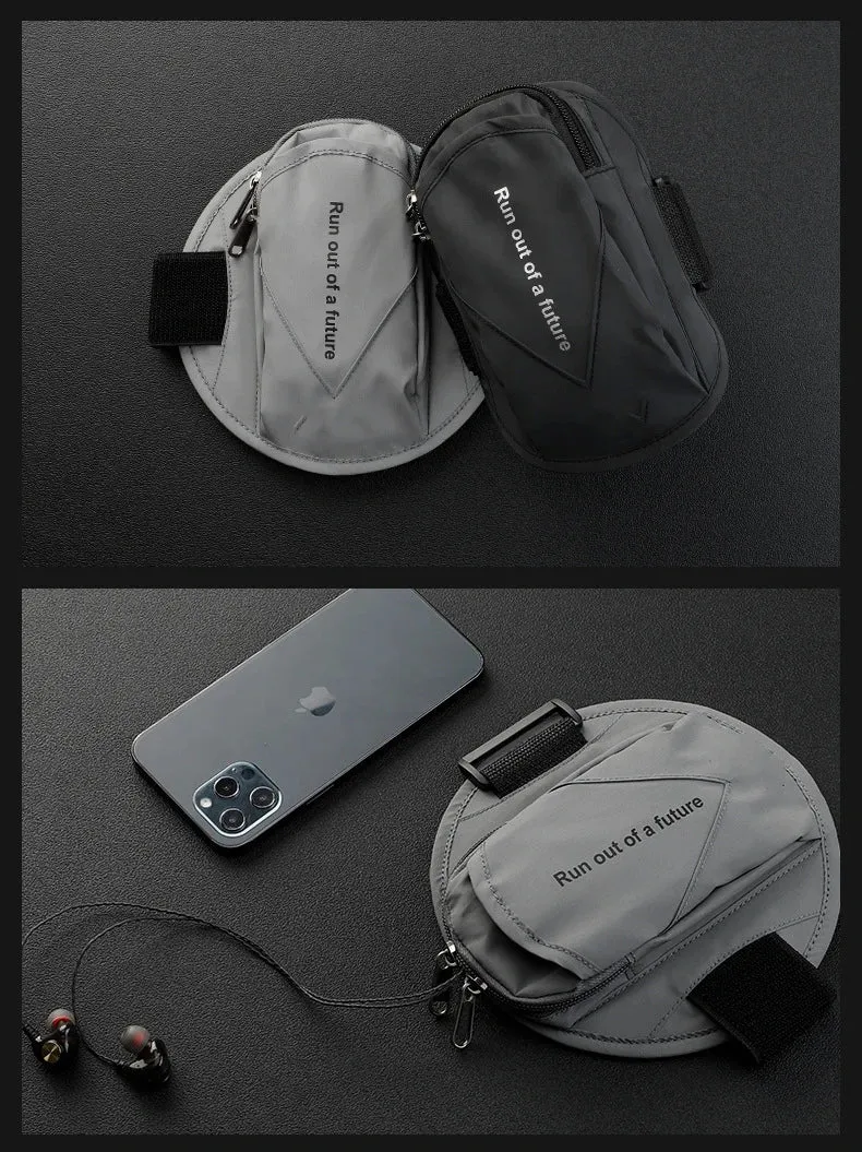 Outdoor Sports Running Fitness Mobile Phone Arm Bag Night Running Reflective Safety Wrist Bag Men and Women 6.5-Inch