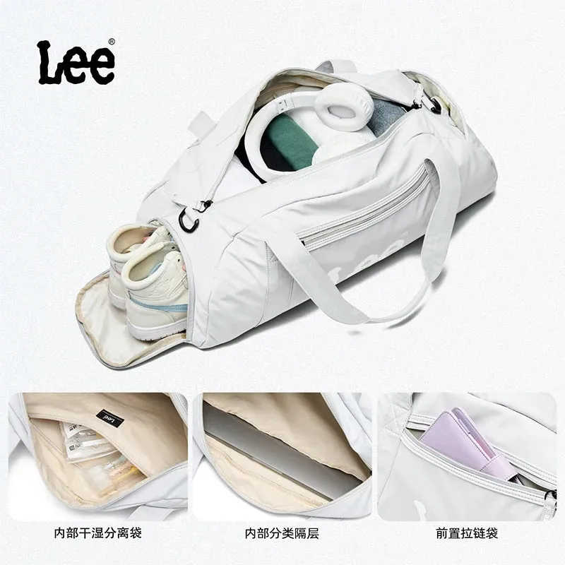 LEE Waterproof Sports Fitness Gym Bag Women Men Large Capacity Yoga Shoe Compartment Dry Pocket Luggage Travel Bag