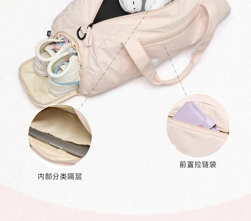 LEE Waterproof Sports Fitness Gym Bag Women Men Large Capacity Yoga Shoe Compartment Dry Pocket Luggage Travel Bag