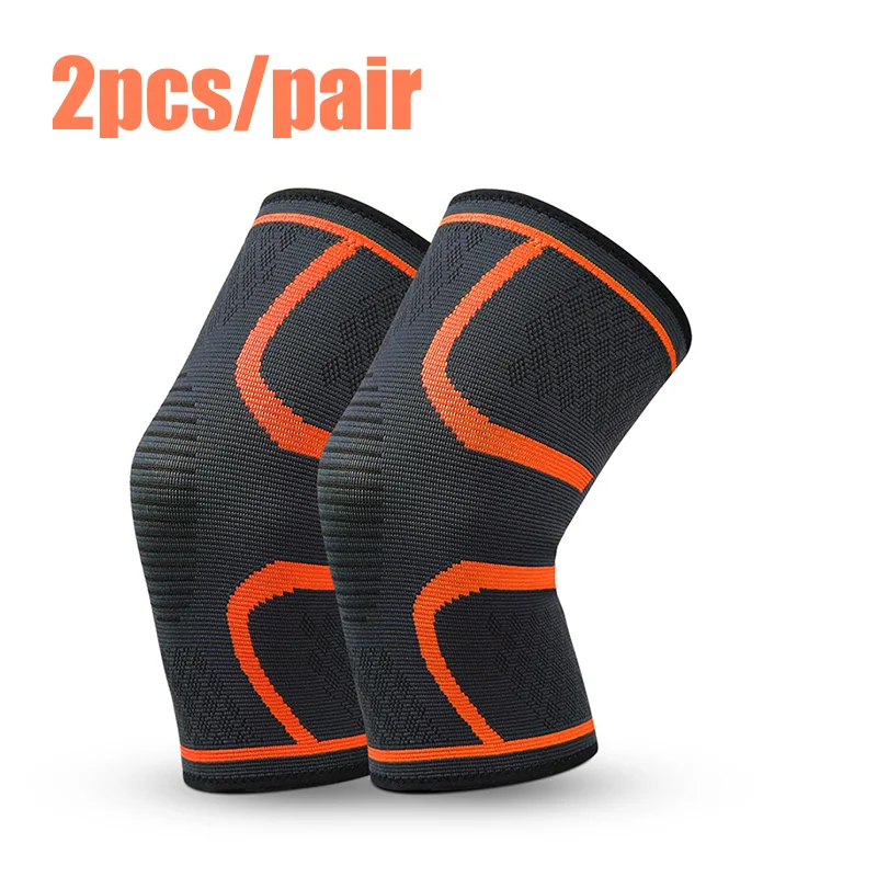 1/2PCS Fitness Running Cycling Knee Support Braces Elastic Nylon Sport Compression Knee Pad Sleeve for Basketball Volleyball