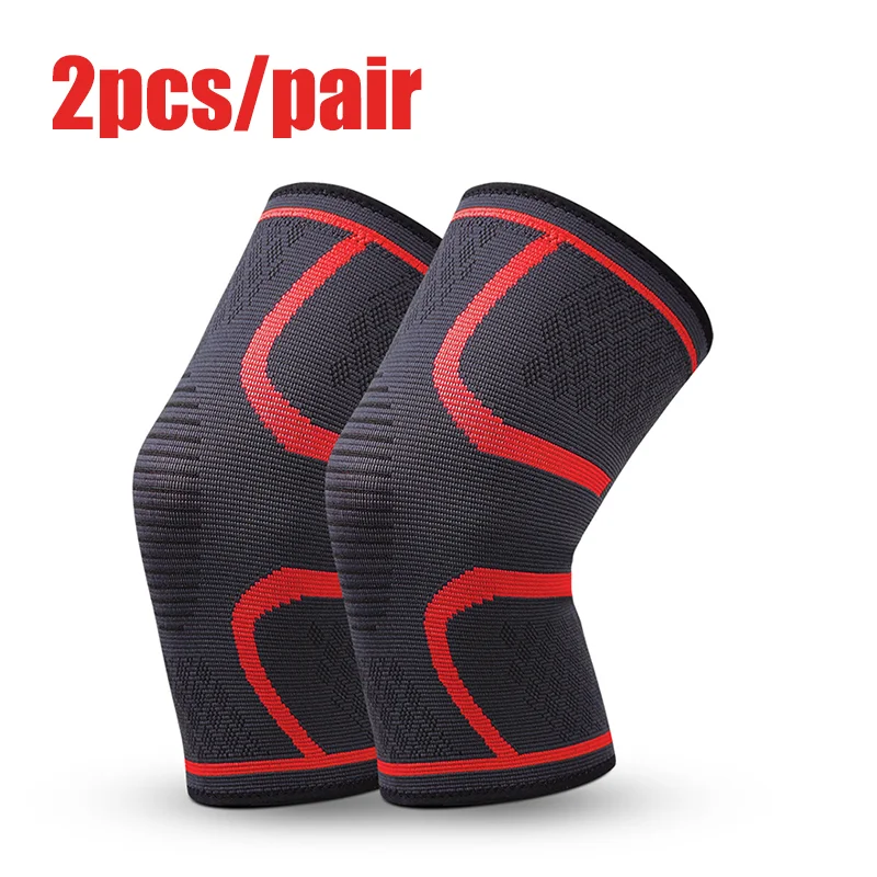 1/2PCS Fitness Running Cycling Knee Support Braces Elastic Nylon Sport Compression Knee Pad Sleeve for Basketball Volleyball