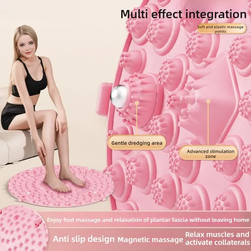 Foot Yoga Massage Acupressure Board Mat Muscle Relaxation Round Exercise Mat Fitness Foot Training Massage Acupressure Mat
