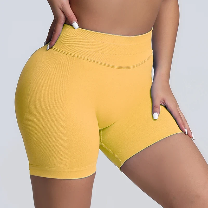 Impact Shorts Women High Waist Hip Lifting Yoga Short Fitness Seamless Elastic Workout Wear Woman Yoga Shorts Gym Female