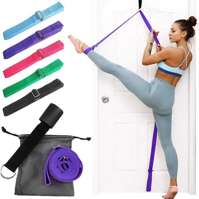 3M Door Flexibility Stretching Yoga Stretch Strap Leg Stretcher Strap D-Ring Belt Dance Gymnastics Resistance Fitness Gym Bands