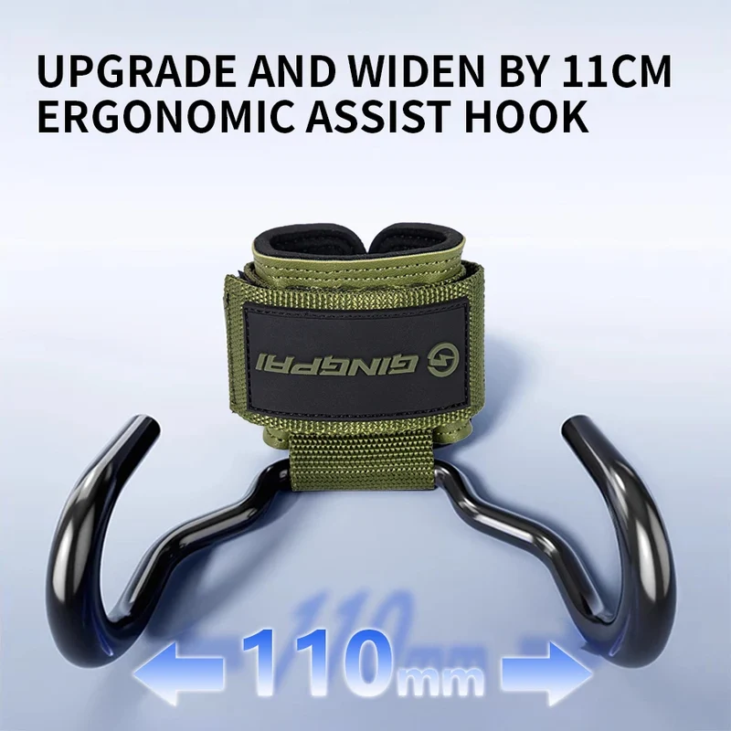Weight Lifting Hook Grips With Wrist Wraps Hand-Bar Wrist Strap Gym Fitness Hook Weight Strap Pull-Ups Power Lifting Gloves