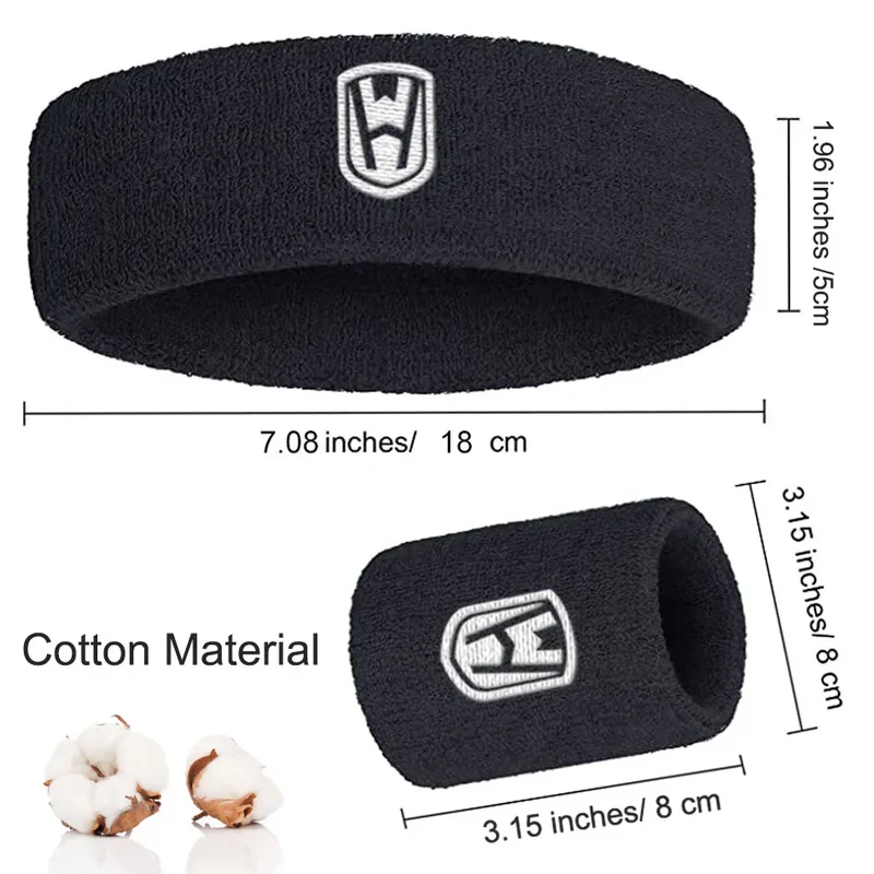 WOSWEIR-Cotton Athletic Headband Elastic Sweatbands Women Men Basketball Sports Gym Fitness Sweat Band Volleyball Tennis